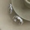 Anillo Nuevo de Hojalata Plegada Cóncava y Convexa Brillante para Mujer, Diseño Simple de Nicho, Anillo Versátil para Dedo Índice Abierto de Ins