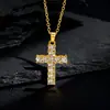 Colar Suéter Cruzado Fashion para Homens e Mulheres Estilo Ins Pingente Cruzado de Zircônia Colar de Corrente para Clavícula de Zircônia