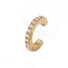 Brincos de Pino Tipo Paperclip em Aço Inoxidável Dourado 18K Estilo Retrô Europeu e Americano, Brincos de Clipe de Orelha de Luxo de Nicho