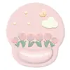 Alfombrilla de ratón con soporte para muñeca de dibujos animados, Soporte para muñeca lindo para niñas, Reposamanos para teclado de portátil de oficina para juegos para hombres, Resistente a las manchas