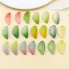 Colgante de Hoja de Vidrio Esmerilado con Gradiente de Colores DIY Collar Accesorios para el Cabello Accesorios para Ropa Materiales Venta al por Mayor