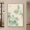 Nova Pintura Decorativa de Paisagem Estilo Chinês para Hall de Entrada, Pintura de Paisagem, Mural de Paisagem, Pintura Pendurada no Fim do Corredor