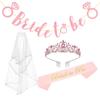Anillo de boda unido oro oro rosa hueco diamante Novia para ser flor correa de hombro velo corona de boda