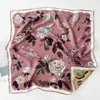 Flor de Castanha de Caju com Sela ~ Lenço de Seda e Lã Estilo Old Money para Mulheres Outono e Inverno Lenço de Seda e Lã Gravata de Pescoço de Alta Qualidade 7cm