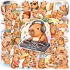 50 pegatinas nuevas de capibara de dibujos animados transfronterizas, creativas y lindas, pegatinas decorativas impermeables para planificador DIY