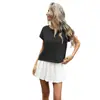 2026 Más Vendido Primavera y Verano Ropa Casual de Trabajo Europea y Americana Color Sólido Hueco Cuello Redondo Top de Punto Amazon Transfronterizo Ropa para Mujer