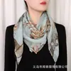 Bufanda de Algodón y Seda de Bali Estilo Nuevo Primavera y Otoño Bufanda de Cuello Cuadros Estilo Étnico 90cm Cálida Protector Solar Chal para Mujer