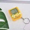 Mini Consola de Juego Tetris para Niños Juguete Juego de Puzzle Electrónico Celebridad de Internet Gadgets de Descompresión Llavero