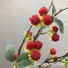 Considerable simulación estilo europeo de fruta silvestre pequeña fruta rica manzana pequeña decoración ramas de frutos rosa estilo campestre americano lichi albaricoque fruta