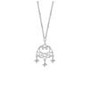 Collar Xiangyun Ruyi de plata esterlina 925 para mujer, ligero, de lujo, de alta gama, con perla Shijia, cadena de clavícula de la paz, colgante de candado de larga duración