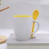 Taza de Café con Forma de Tambor de Cintura Colorida con Cuchara, Logo Impreso, Regalo Promocional, Vaso de Agua para Eventos con Cuchara, Taza