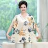 8XL tamanho extra grande de verão de verão de mãe gorda de meia-idade e idosos mais jaqueta gorda Calças cortadas finas femininas conjunto 200kg