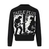 Suéter TaelePlus de moda retro estilo rock, top de punto unisex de cuello redondo, abrigo cálido de otoño/invierno, TP602