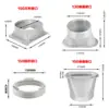 Adaptador de Manguera para Tubo de Escape Universal Conector de Boca Plana para Tubo de Escape Salida de Aire Acondicionado Salida de Plástico Tamaño 15