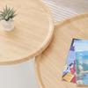 Mesa de Café para Apartamento Color Crema para Sala de Estar, Adecuada para Apartamentos Pequeños, Mesa de Café Redonda de Hierro Forjado Estilo Martini Simple y Moderna para Casas de Huéspedes