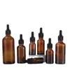 Botellas de Aceite Esencial Marrones al por Mayor, Botellas Marrones a Prueba de Luz para Dispensar Cosméticos en Stock con Gotero de Punta de Goma, Botellas de Sérum