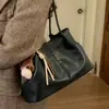 Bolsa Retro de Gama Alta Color Marrón Maillard para Mujer 2025 Nueva Bolsa de Hombro de Gran Capacidad para el Trabajo Bolso de Mano
