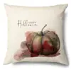 Funda de Almohada Halloween Calabaza Divertida Transfronteriza Amazon Estampado de Lino Funda Decorativa para Cojín de Sofá del Hogar
