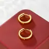 Xuping Nueva Moda Transfronteriza Estilo Europeo y Americano Aleación de Cobre Chapado en Oro de 24K Aros Brillantes Sencillos Personalizados Pendientes para Mujer
