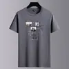 Camiseta de Manga Curta para Homem, Verão 2026, Algodão Puro de Manga Meia-Manga para Homem, Casual Solta, Top de Marca Tendência, Camiseta, Camiseta Básica