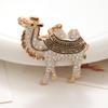 Novo desenho animado criativo diamante incrustado deserto camelo carro chaveiro metal animal bolsa pingente pequeno presente acessórios