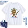 Camiseta de Algodão Titan Upgraded Clock Man Monitor Infantil Verão Tendência Manga Curta Masculina e Feminina Estudante 8
