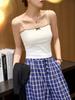 # Tencel Você Pode Usar Bom Material Qualidade Verdadeira# Camisola de Renda Feminina Verão Laço Spice Girl Top Curto