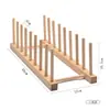 Estante de secado en stock de fábrica estante de secado de platos de madera creativa estante de platos estante de platos suministros de cocina estante de almacenamiento de madera maciza
