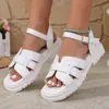 Zapatos de Mujer, Sandalias de Hada Estilo Romano con Suela Gruesa, Modernos y Versátiles, Cuñas de Tacón Alto para Mujer
