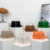 Bolsas Populares com Padrão de Crocodilo Deste Ano para Mulheres, Novidade de Verão 2026 Estilo Pequenas Bolsas Quadradas de Mão, Bolsas Transversais Simples Casuais