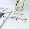 Gafas de Moda Sin Montura Puro Deseo, Gama Alta, Gafas Simples Anti Luz Azul, Estilo Lujo Ligero Gafas de Miopía Sin Montura Terminadas
