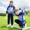 Estilo britânico Roupas de jardim de infância Primavera e outono Três peças novas roupas de beisebol infantil Roupas de classe esportiva Uniforme de escola primária