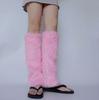 Funda de Pierna Rosa Dopamina Pelo Largo Cubrepiés Rosa Lindo Pelo Rosa Cubrepiés Chica Picante Dulce Fresca Cubierta de Bota de Peluche Cubrepiés de Piel Sintética