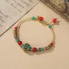 Pulsera Nepalí Tejida a Mano Estilo Tibetano, Pulsera de Diseño de Nicho Estilo Étnico Exótico Retro, Nuevos Accesorios Estilo Chino para Mujer