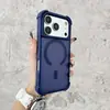 Funda Magnética Fuerte Anticaídas Cuadrada con Tacto de Piel Compatible con Apple 11/13 Rojo Cereza 18PRO/17PRO Moderna 16
