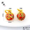 Colgante de Campana Duradero y que No se Desvanece que Atrae Riqueza y Buena Fortuna, Colgante Pequeño Chapado en Oro con Cabeza de Tigre y Lazo, Accesorios Chapados en Oro para DIY