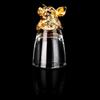 Atacado de Fabricante Copos de Licor de Alta Qualidade do Zodíaco Chinês, Taças de Vidro de Luxo Leve em Estilo Chinês, Copos de Licor Dourados para Uso Doméstico, Copos de Cristal