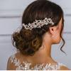 Peineta de aleación transfronteriza de eBay, accesorios para vestido de novia, peineta de oro y plata con baño de diamantes, lote de accesorios para el cabello