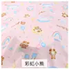 Tela Algodón Seda Stock Listo Dibujo Animado Tela Algodón Seda Artificial Pijama de Verano para Bebé Pantalones Antimosquitos Tela Venta al por Mayor