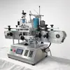 Máquina Rotuladora Lateral Automática de Mesa Etiquetadora Autoadesiva Cosméticos Medicina Garrafa de Vidro Garrafa Redonda Rotulagem Personalizada
