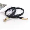 Nuevo Cinturón Fino Ajustable con Hebilla para Mujer Versátil para Faldas y Abrigos, Ceñidor de Cintura Estilo Coreano Cinturón de Cuero de Alta Gama para Mujer