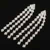 Joyería coreana moda europea y americana temperamento pendientes largos de borla de diamante pendientes femeninos al por mayor E366