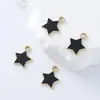 Pingentes de Estrela Coloridos, Enfeites de Estrela de Cinco Pontas com Gotejamento de Óleo, Pingentes Pequenos, Acessórios Artesanais para DIY, Materiais para Acessórios de Pulseira e Colar