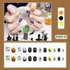 Ventas Directas de Fábrica de Parches para Manicura, Uñas Portátiles, Parches para Uñas de Halloween Europeos y Americanos, Productos Terminados en Caja, Se Pueden Diseñar Fotos y Muestras