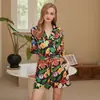 Pijama de Tigre y Cebra de Dibujos Animados para Mujer, Ropa de Verano de Manga Corta para Estar en Casa con Aire Acondicionado, Estilo Europeo y Americano, Ropa de Casa Suelta Casual