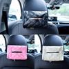 Caja de Pañuelos para Coche Transfronteriza, Caja de Pañuelos Colgante para Coche, Caja del Reposabrazos, Parasol, Bomba Fija en el Respaldo del Asiento
