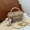 2026 Nova Bolsa de Mão com Corrente Estilo Pequeno Perfume Bolinhas Bolsa de Ombro Único Estilo INS Moda Simples Elegante Bolsa Saco Feminina