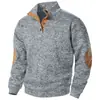 Nuevo Suéter Chaqueta de Cuello Vertical para Hombre Suéter de Punto Casual con Costura Articulada y Jacquard Cardigan