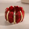 Pulsera Elástica de Rombos Acrílicos Irregulares Transfronteriza Europea y Americana Pulsera de Lujo Ligero de Gama Alta Joyería de Mano Versátil de Moda para Mujeres