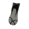 Calcetines finos de encaje de verano para mujer, calcetines de algodón en la planta, transpirables, absorbentes de sudor, calcetines invisibles, de malla, hasta la mitad de la pantorrilla, versátiles, calcetines para mujer de celebridad de internet